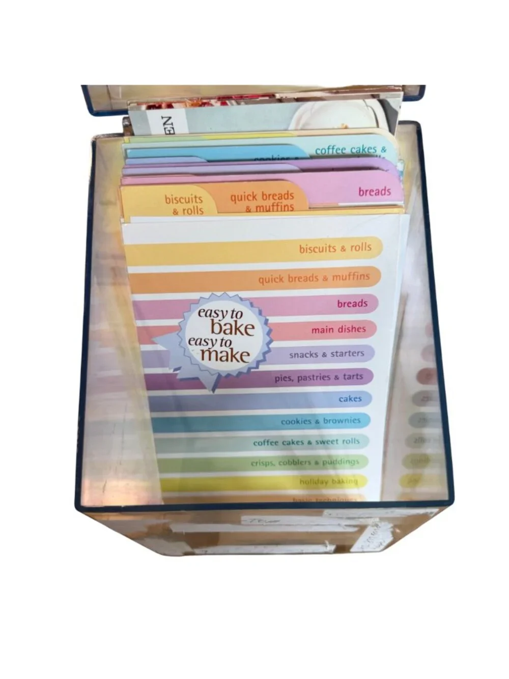 Easy To Bake Easy To Make 111 Recipe Cards Collection Plastic Case Categories